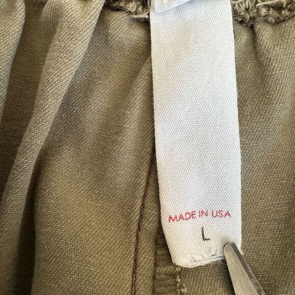 Anthropologie Amadi Pants size L Camo Floral High Rise Elastic Pants cotton - Picture 4 of 8